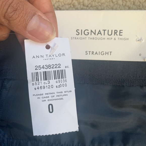 (0 Reg) NWT Ann Taylor Straight Navy Dress Pants - Picture 5 of 6